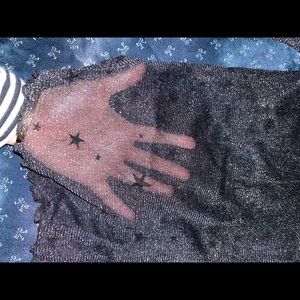 Mesh black star shirt